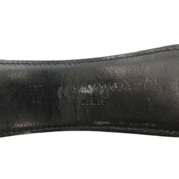 Bvlgari Belt Leather Logomania Circle Logo 42 105 Black FF GY19 main image 7